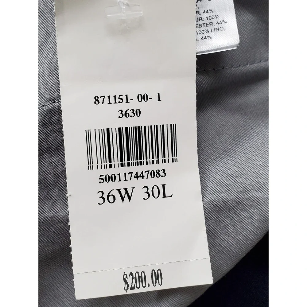 Banana Republic Men Pants 36W 30L Blue Linen Polyester Dress Pants 30